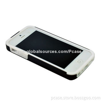 PC with silicone phone cases for iPhone 5S, fully protect phone from bumps and stretches